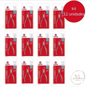 Kit com 12 Alicate Cutícula Mundial 522 Profissional Original