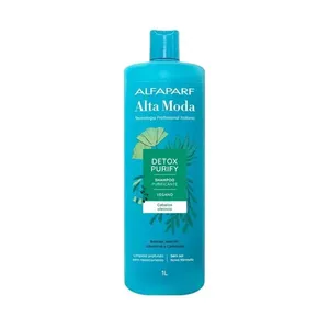Shampoo Antirresíduo Alfaparf Alta Moda Detox Purify Equilíbrio Purificação 1 Litro Shampoo Antirresíduo Alfaparf Alta Moda Detox Purify 1L