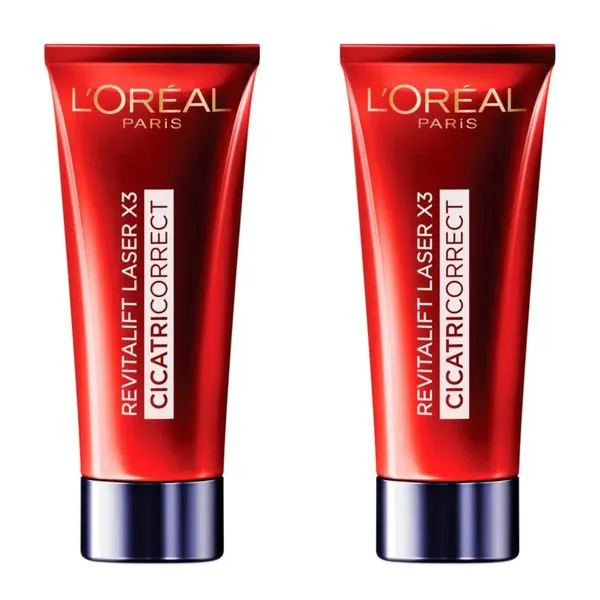 Kit com 2 Unidades de Creme Antirrugas Loréal Revitalift Laser X3 Cicatri Correct 30g