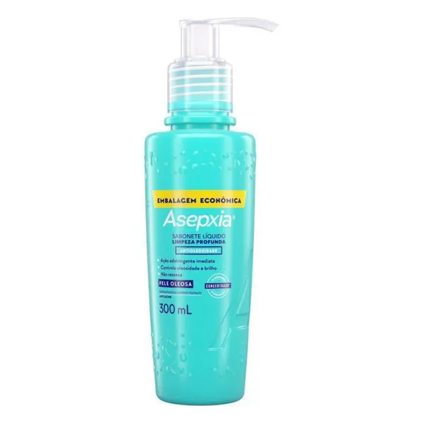 Kit c/4 Sabonete Líquido Asepxia Limpeza Profunda 300ml