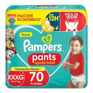 Fralda Pampers Pants Ajuste Total Roupinha Max XXXG 70 Unidades