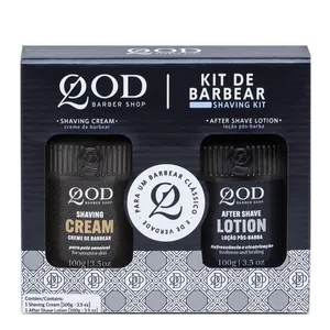 Kit QOD Barber Shop Creme De Barbear + Loção Pós-Barba 100g Cada