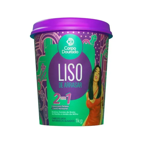 Creme Para Tratamento Corpo Dourado 1Kg Liso De Arrasar