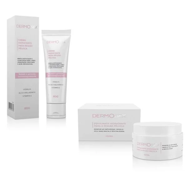 Kit de Estética Intima Feminina Creme Esfoliante e Hidratante de Virilha