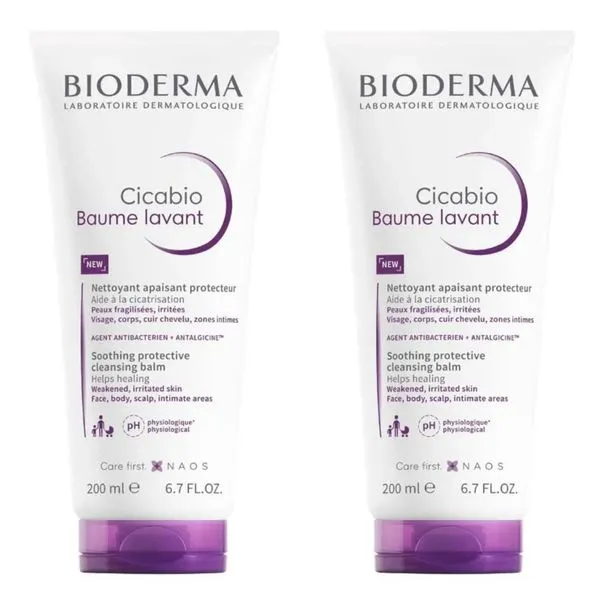 Kit com 2 Unidades de Cicabio Baume Lavant 200ml – Bioderma