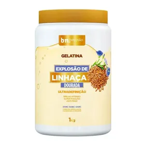 Kit Gelatina Explosão de Linhaça Dourada 1Kg (3 itens) | bn.Cachos