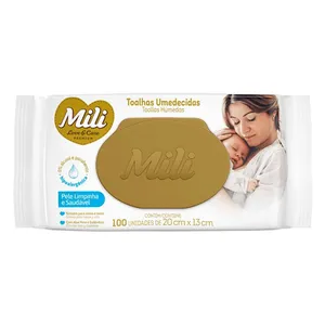 Lenço Umedecido Mili Love & Care Premium 100 Unidades