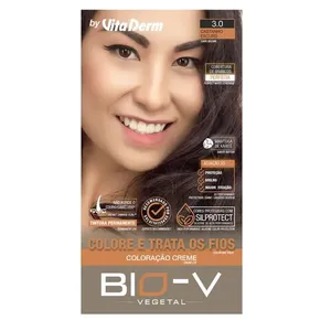 Coloração Creme Bio-v Vita Derm 3.0 Castanho Escuro