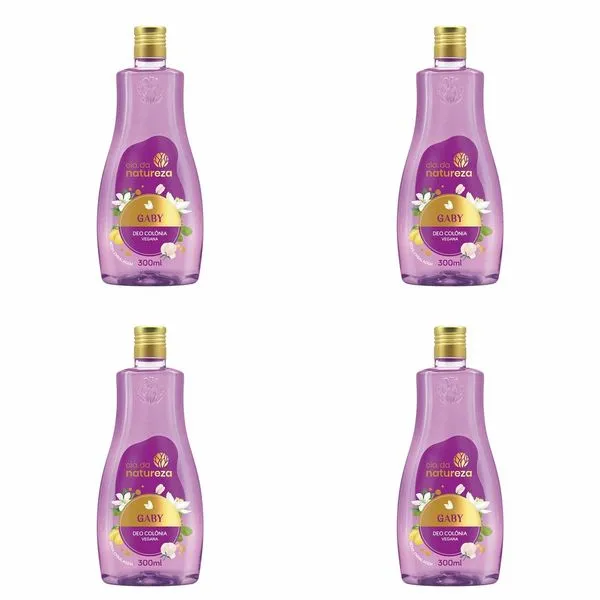 Kit c/4 Unidades de Betulla Cia Desodorante Colônia Gaby 300ml