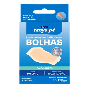 Curativo para Bolhas Tenys Pé Hidrocolóide Calcanhar 6 Unidades