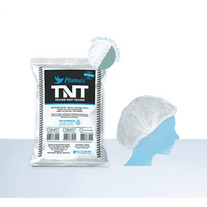 Touca Descartável em TNT - pacote 100 unidades - Plumax
