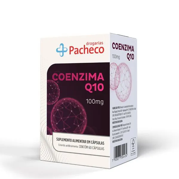Coenzima Q10 100mg Drogaria Pacheco 60 Comprimidos