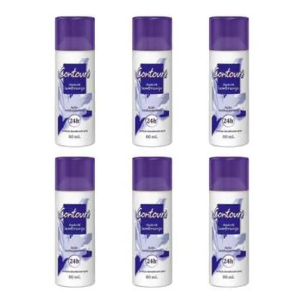 Kit c/ 6 Unidades de Desodorante Spray Contoure 80ml Lembranças