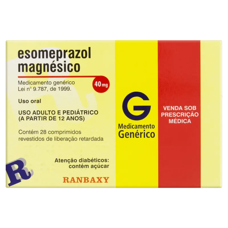 Esomeprazol Magnésico Ranbaxy 40mg Comprimido 28 Unidades
