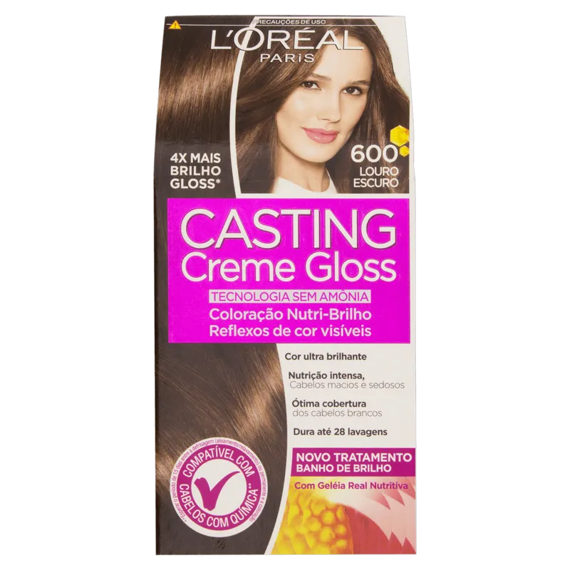 Kit Coloração Creme 600 Louro Escuro L'oréal Paris Casting Gloss
