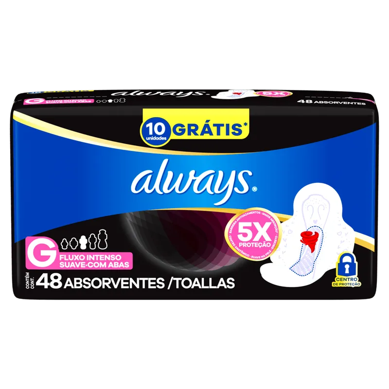 ABSORVENTE ALWAYS NOT TRANQ SUAVE C/AB 48UN