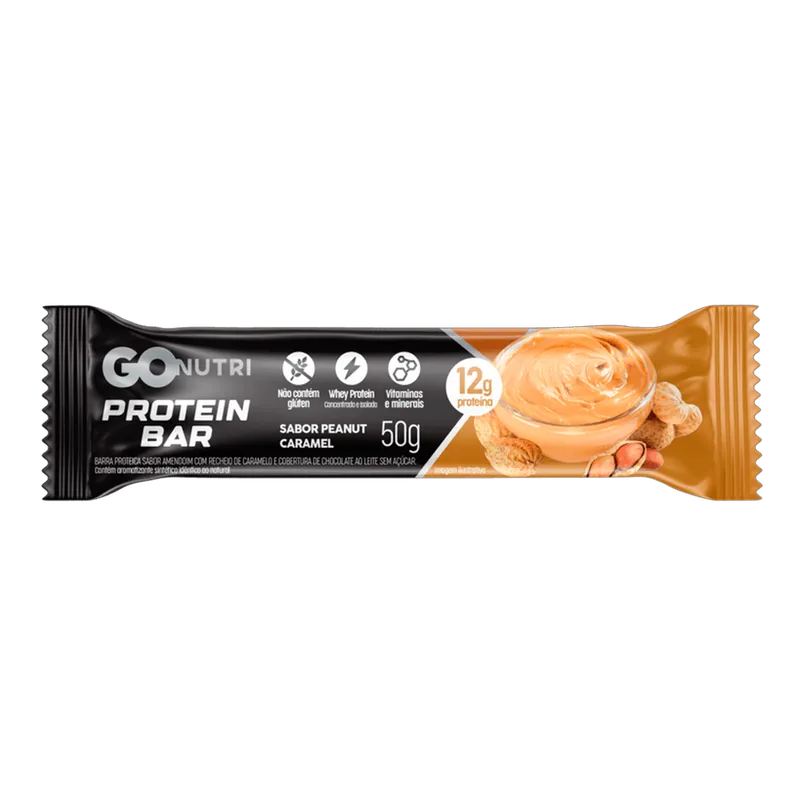 Barra de Proteína GOnutri Amendoim com Caramelo - 50g