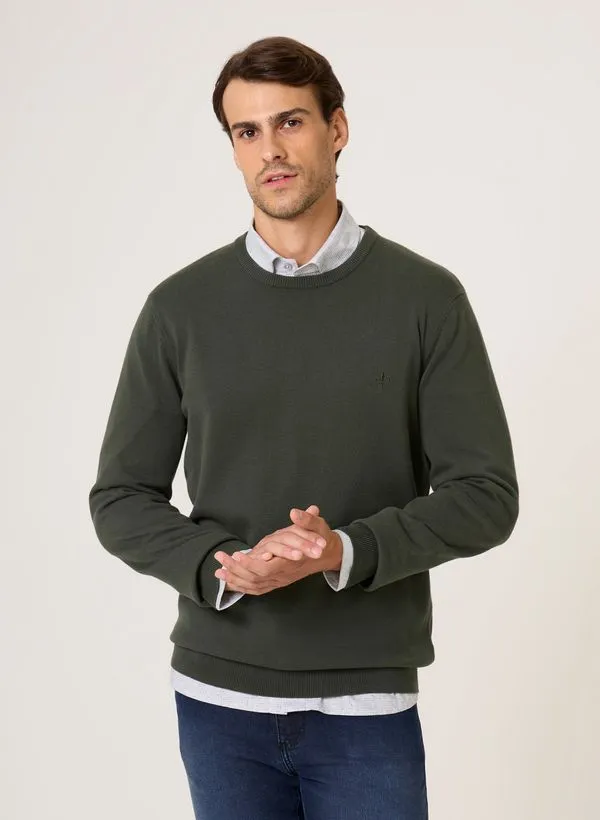 Suéter Tricot Básico Dudalina Masculina G