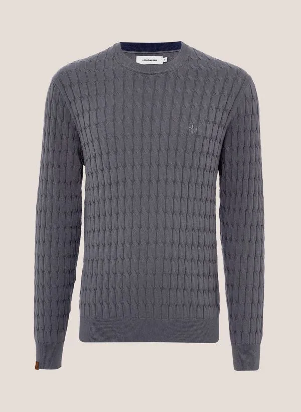 Suéter Tricot Algodão Jacquard Dudalina Masculina M