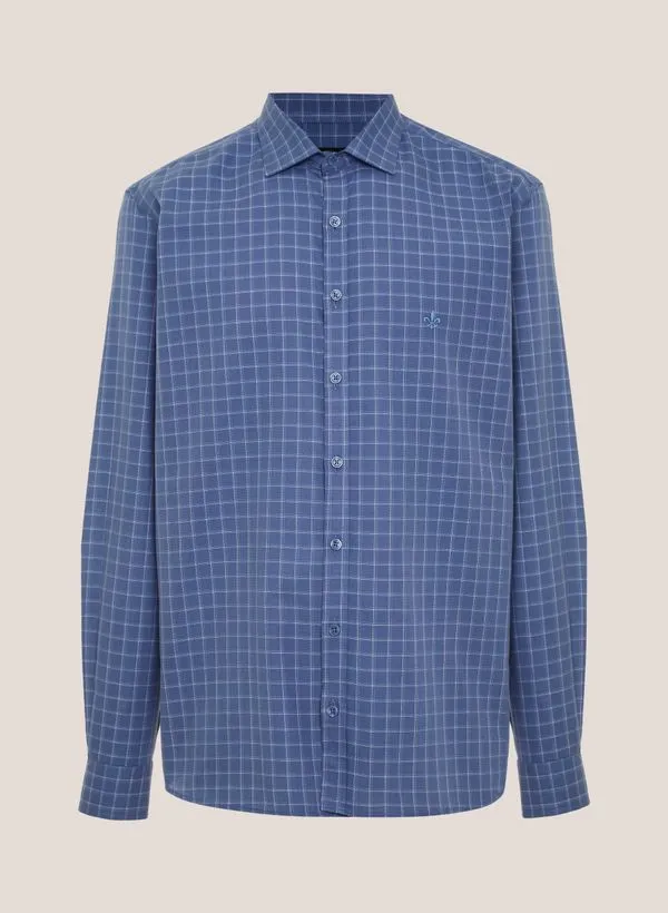 Camisa Comfort Fit Tricoline Xadrez Dudalina Masculina 5