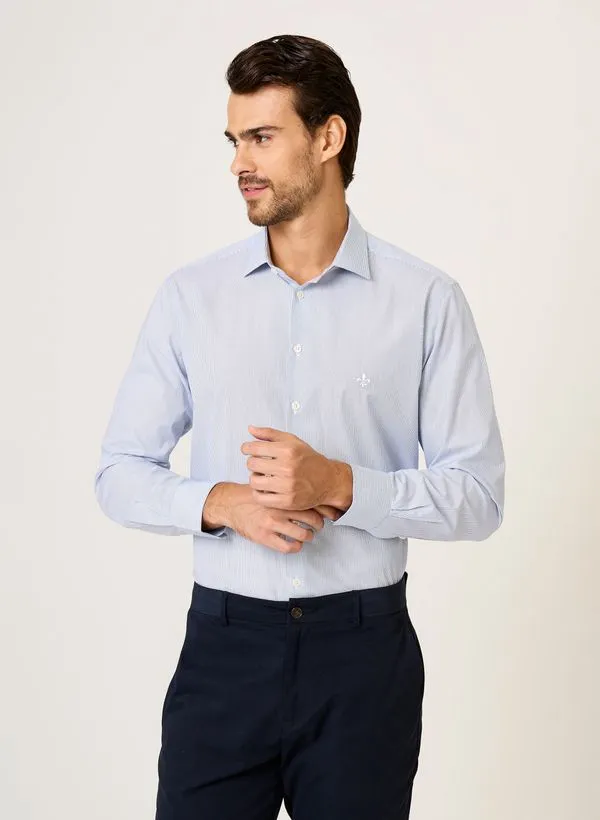 Camisa Slim Fit Luxury Listrada Dudalina Masculina 42
