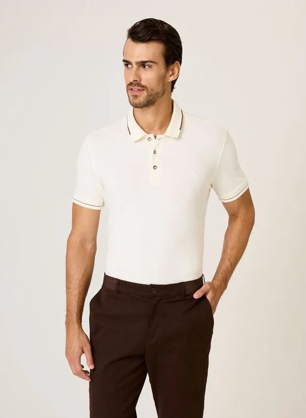Polo Flex Gola Jacquard Dudalina Masculina M