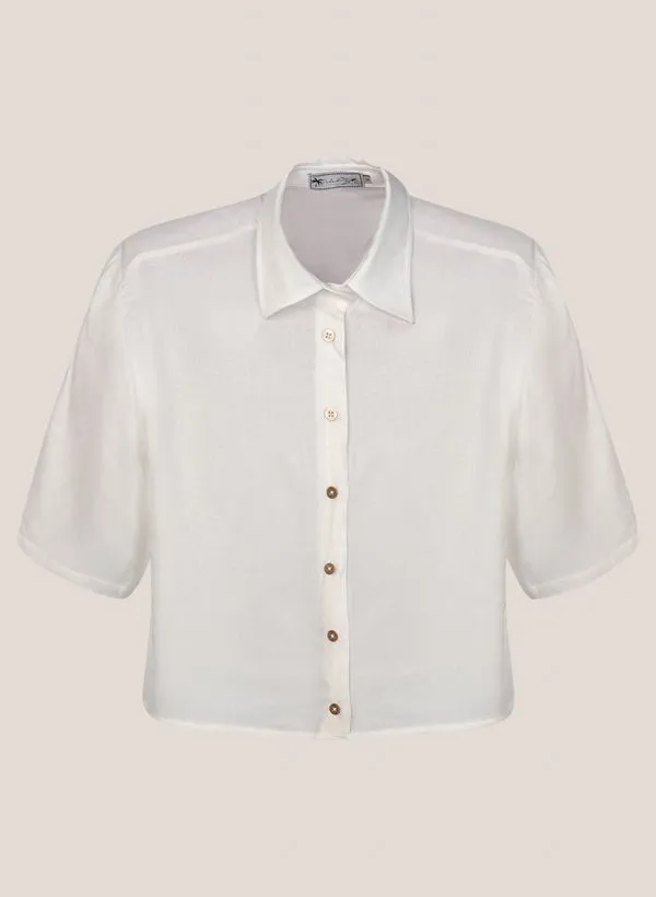 Camisa Cropped Lisa Dudalina Feminina 42
