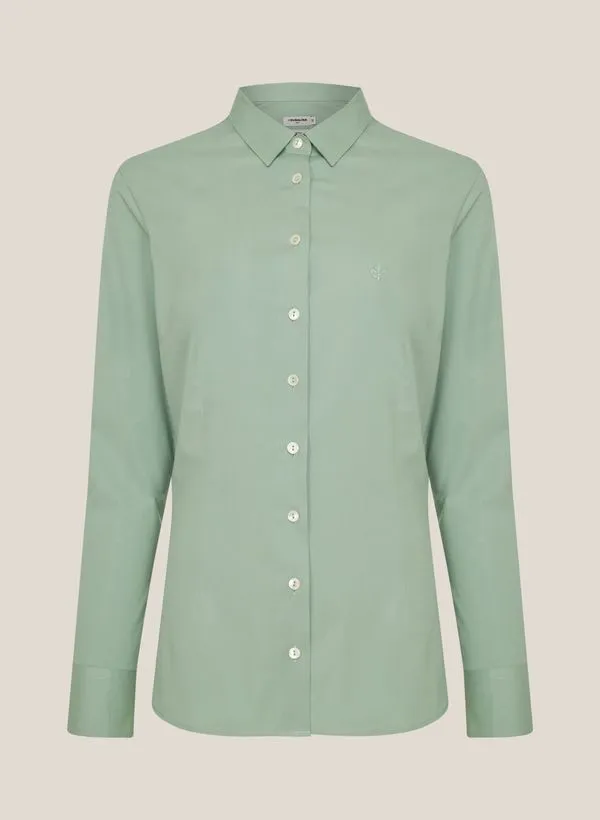 Camisa Slim Fit Tricoline Dudalina Feminina 44
