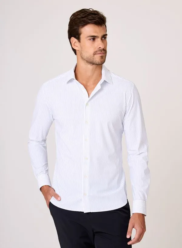 Camisa Milano Fit Performance Listrado Dudalina Masculina 40