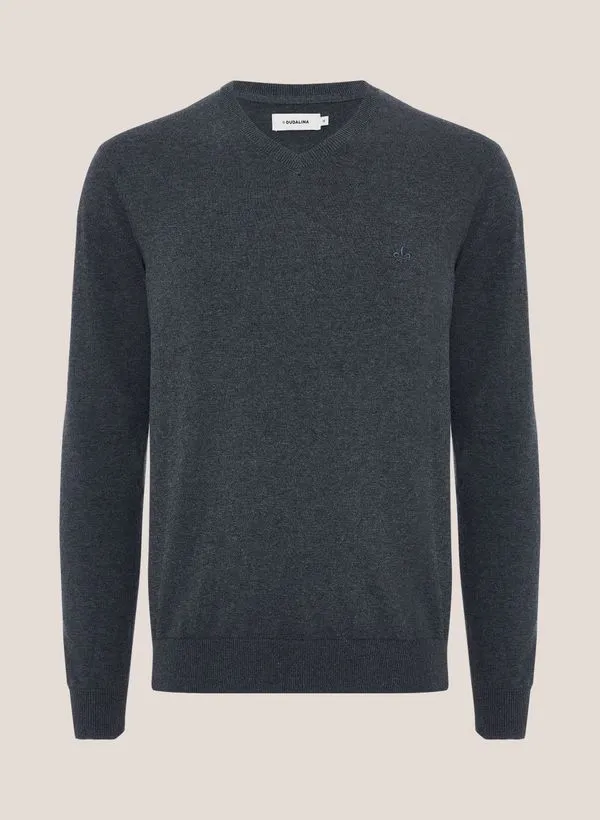 Suéter Tricot Básico Dudalina Masculina GG