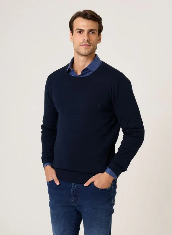 Suéter Tricot Dupla Face Cotton Dudalina Masculina P