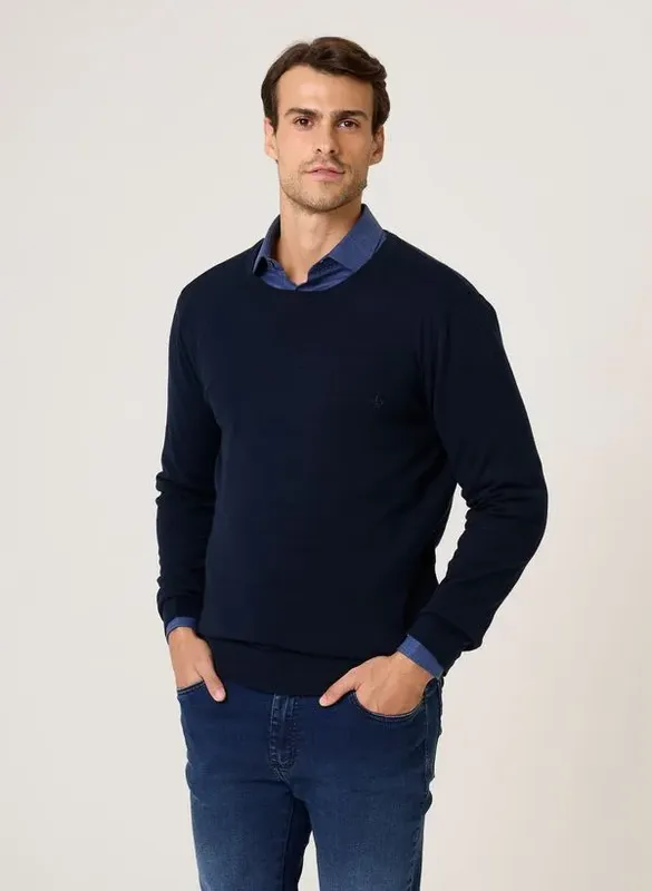 Suéter Tricot Dupla Face Cotton Dudalina Masculina P