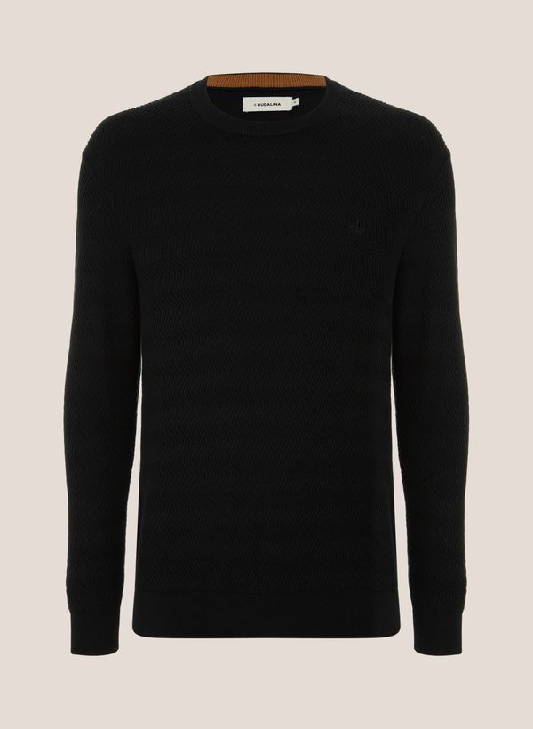 Suéter Tricot Textura Chevron Cotton Dudalina Masculina XGG