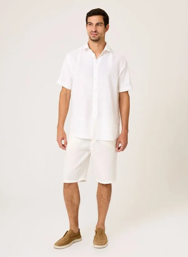 Camisa Comfort Fit Linho Tinto Dudalina Masculina 2