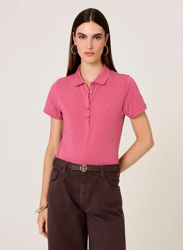 Polo Sim Fit Algodão Peruano Dudalina Feminina GG
