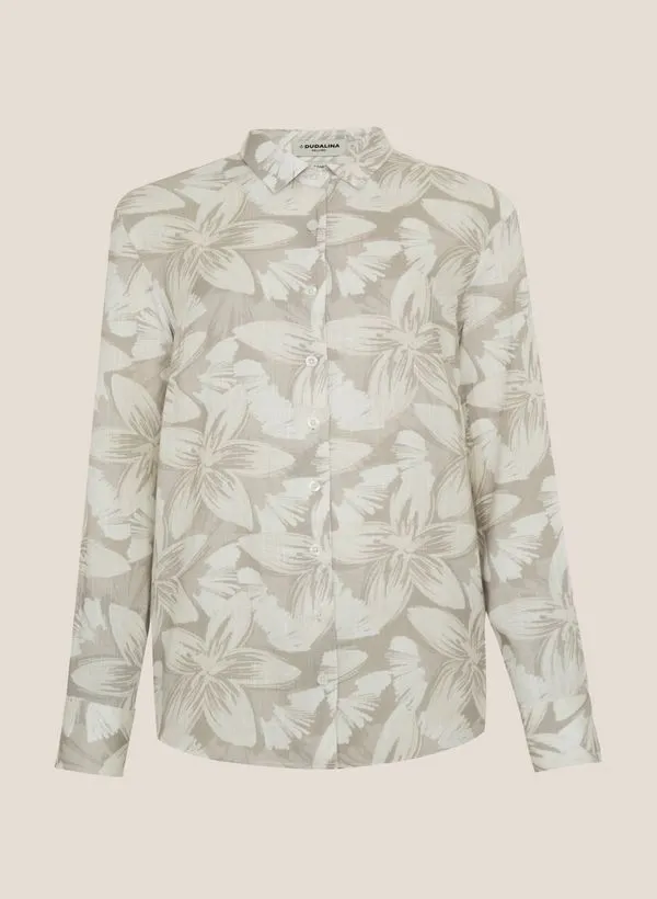 Camisa Relaxed Fit Estampada Dudalina Feminina 40