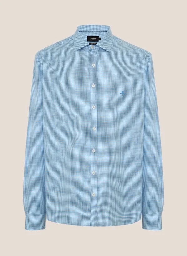 Camisa Slim Fit Xadrez Degradê Dudalina Masculina 2