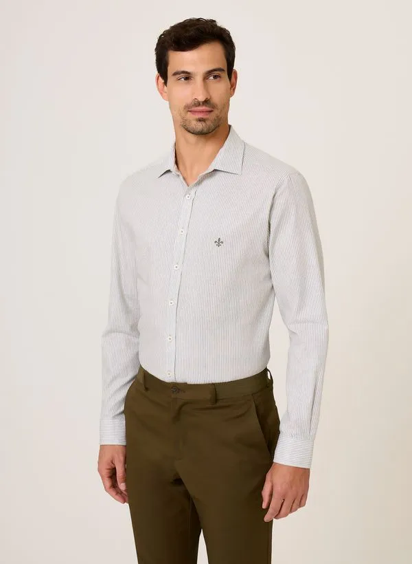 Camisa Comfort Fit Listrada Dudalina Masculina 4