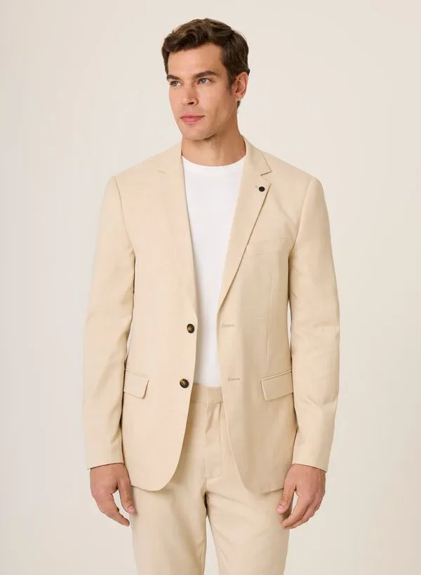 Blazer Clássico Bege Dudalina Masculina 52