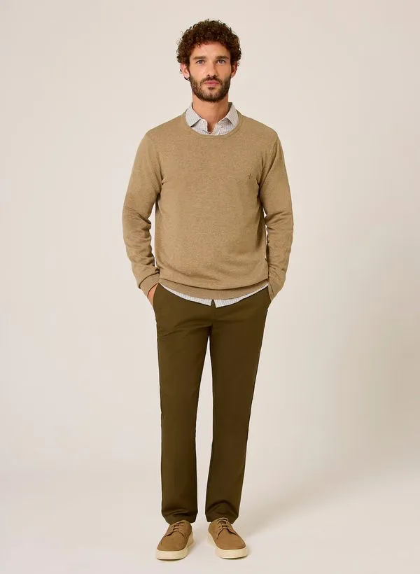 Calça Slim Sarja Elástico Dudalina Masculina 40