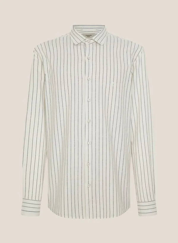 Camisa Comfort Fit Listrado Dudalina Masculina 7