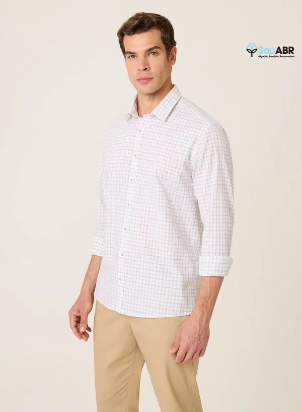 Camisa Slim Fit Slub Xadrez Dudalina Masculina 2