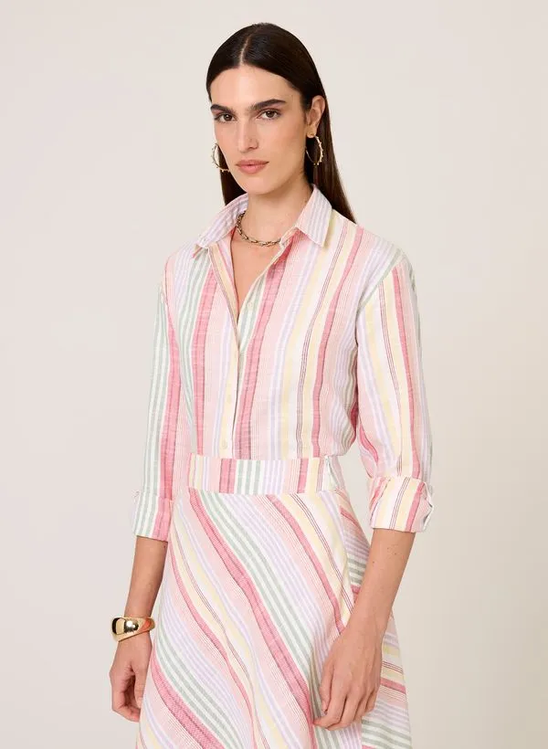 Camisa Special Fit Listrada Dudalina Feminina 38