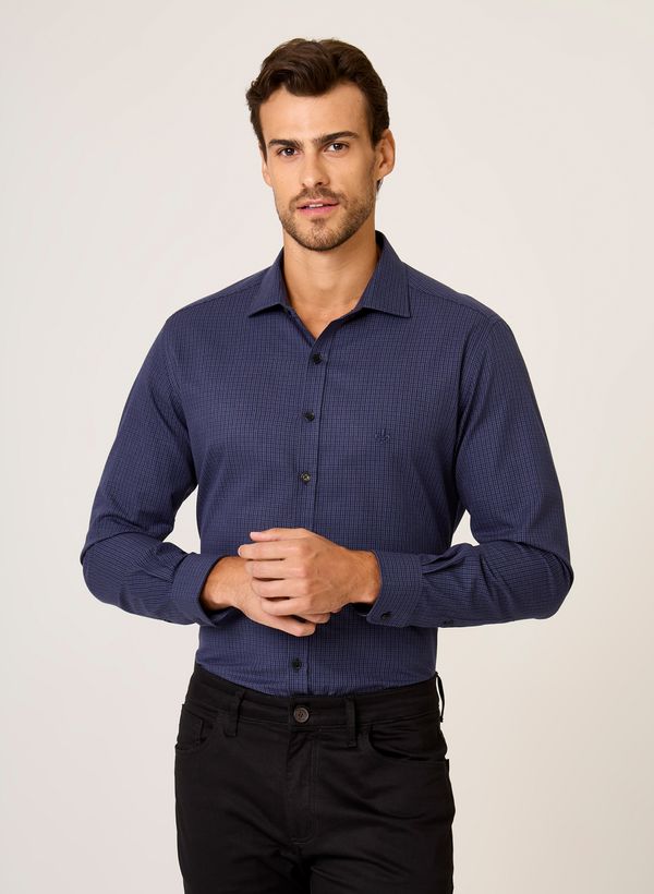 Camisa Slim Fit Xadrez Grid Dudalina Masculina 3