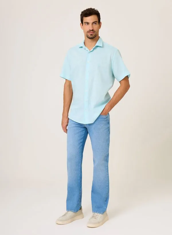 Calça Jeans Right Fit Delavê Dudalina Masculina 40
