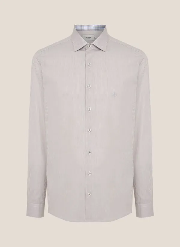 Camisa Slim Fit Listrada Dudalina Masculina 6
