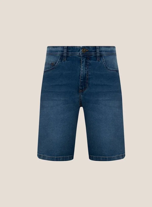 Bermuda Jeans Right Fit Básica Dudalina Masculina 40
