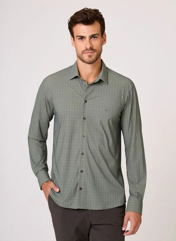 Camisa Slim Fit Performance Xadrez Dudalina Masculina 42