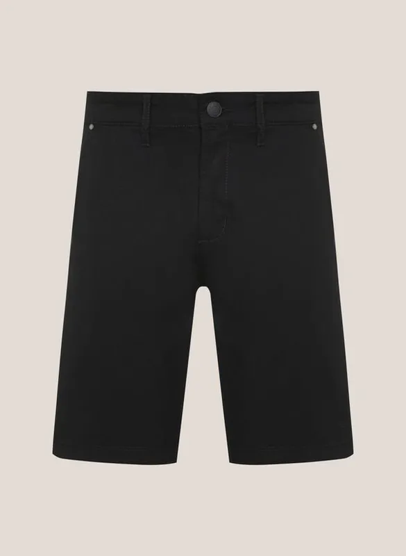 Bermuda Slim Fit Chino Sarja Resinada Dudalina Masculina 46