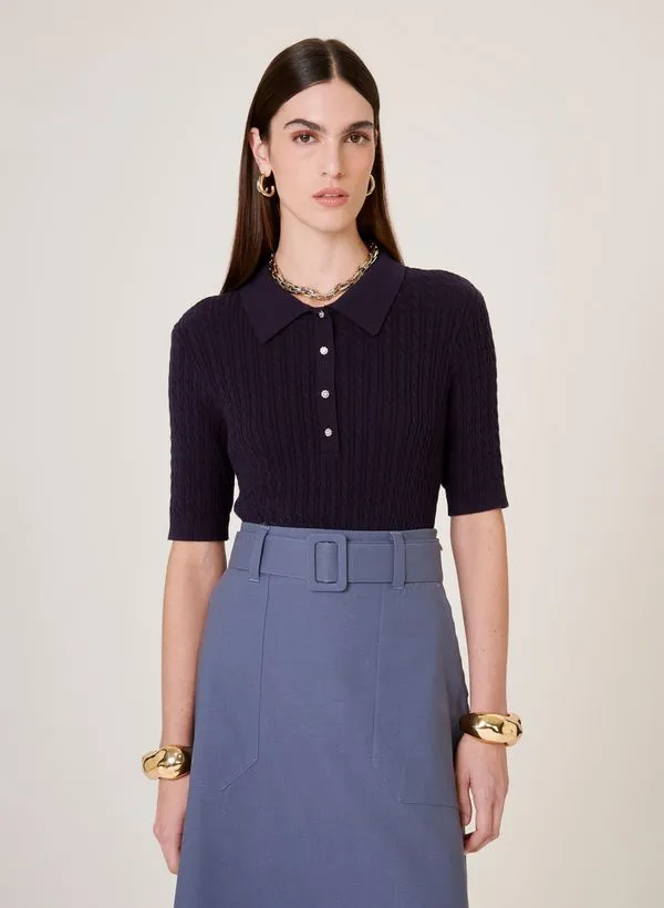 Polo Tricot Bella Dudalina Feminina GG